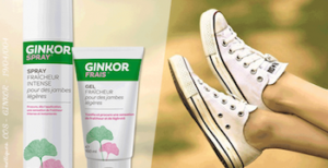 Tentez de gagner un lot Ginkor comprenant un gel frais et un spray fraicheur