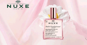 Tentez de recevoir gratuitement l\'huile prodigieuse florale par Nuxe