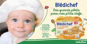 Tentez de recevoir un plat Blédichef Caviar d\'aubergine et agneau Blédina pour votre bébé