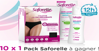 Tentez de recevoir un pack de produits Saforelle gratuitement