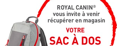 Bon plan Royal Canin : Sacs à dos gratuits en magasin