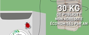 Autocollant stop pub gratuit : Sticker offert par Pousse Pousse