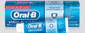 Échantillons gratuits Oral-B - Dentifrice Pro Expert Protection Professionnelle Menthe Extra-fraîche