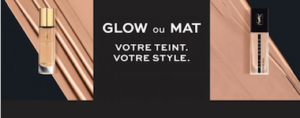 Échantillons gratuits des fonds de teint Glow & Mat d\'Yves Saint Laurent