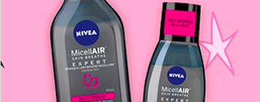 3 produits MicellAIR Expert de Nivea à recevoir gratuitement