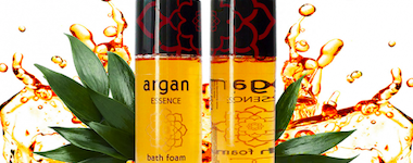 Des échantillons Argan Essence Bath foam.