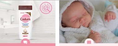 Crème de douche à la coco Cadum gratuite