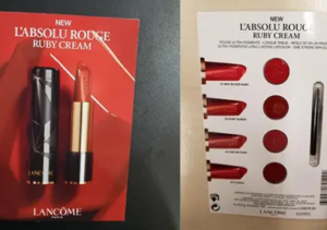 Une mini palette L’Absolu Rouge Ruby Cream de Lancôme gratuite.