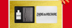 Un coffret de parfum Zadig & Voltaire et un portefeuille offerts.