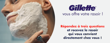 Échantillon gratuit de rasoirs Gillette Skinguard ou Proglide