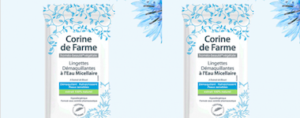 Échantillons taille réelle des lingettes démaquillantes Corine de Farme !